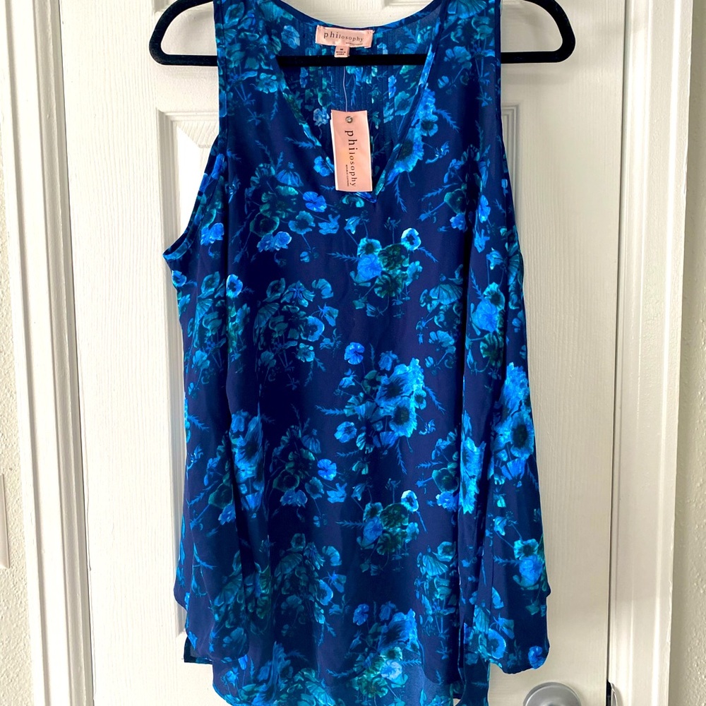 Philosophy bell sleeve flowy top size M NWOT